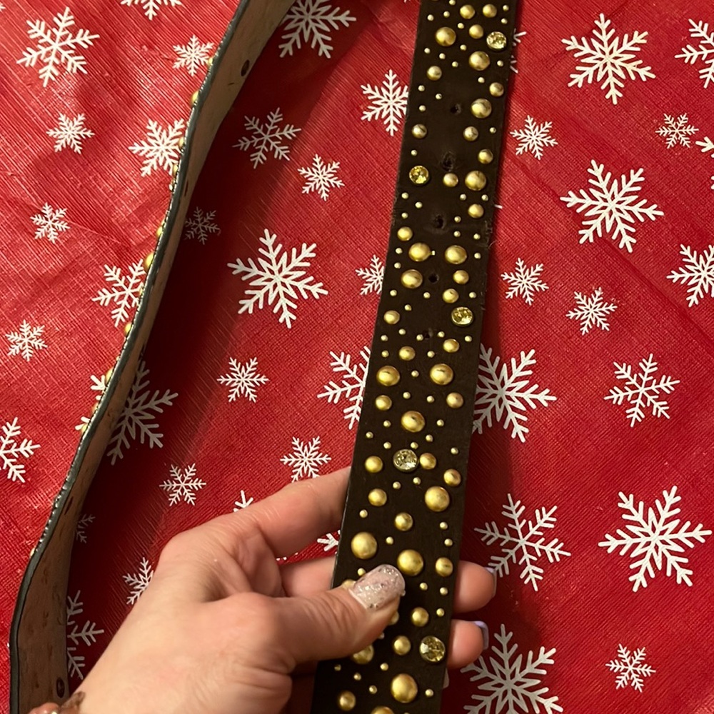 Cute brown belt with studs